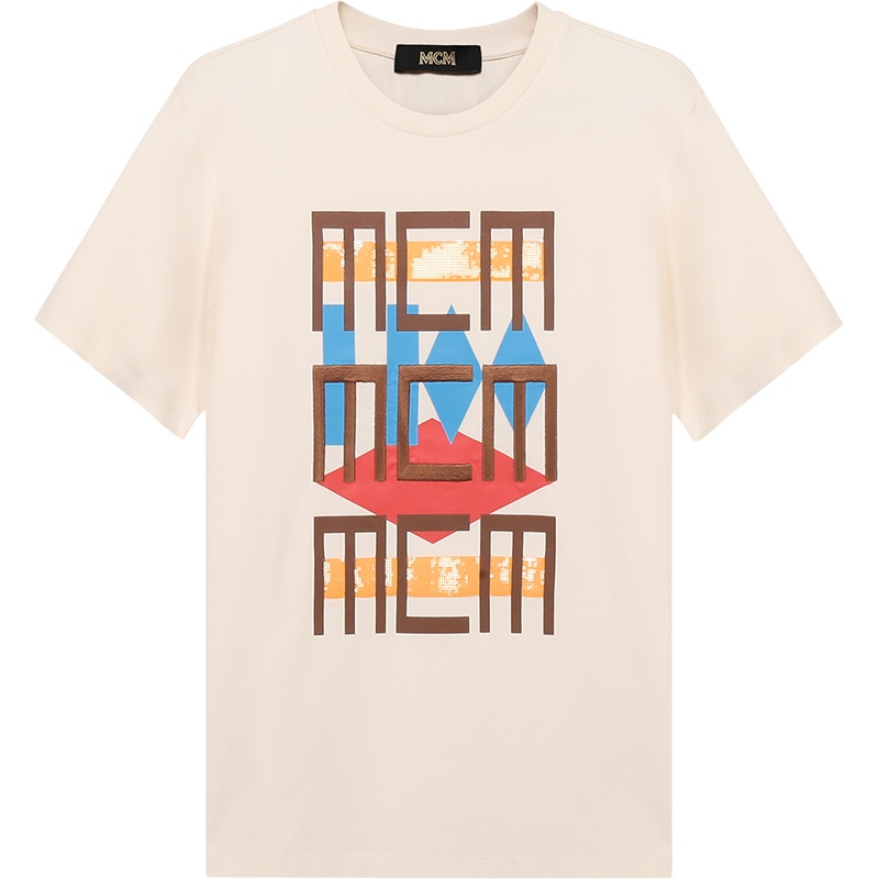 MCM 男士 棉质圆领短袖T恤 MHTBSMM08