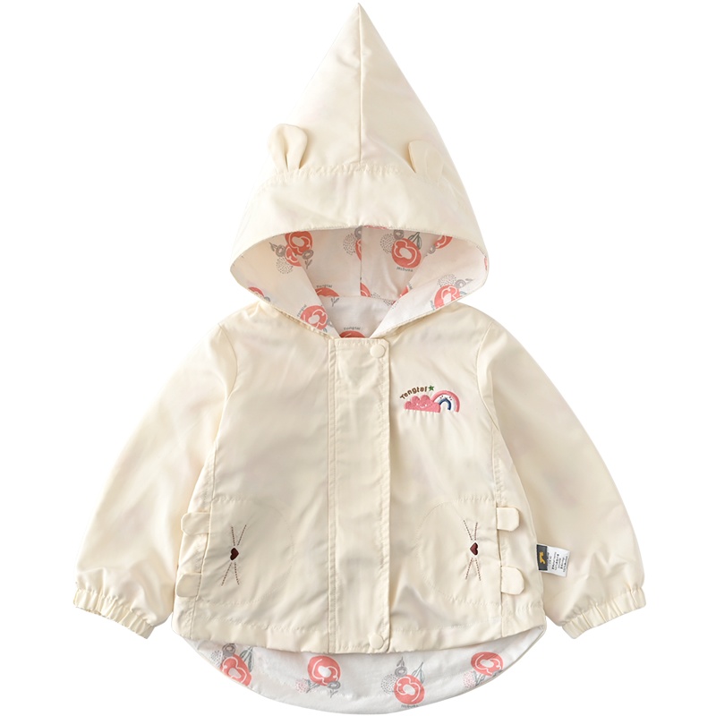 童泰(TONGTAI)2021年春秋款1-4岁婴幼儿衣服男女宝宝衣服休闲外出拉链连帽外套