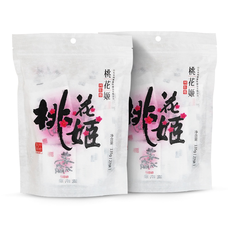 东阿阿胶 DEEJ 桃花姬阿胶糕135g*2/袋装(270g) 阿胶膏 阿胶 阿胶糕 自营