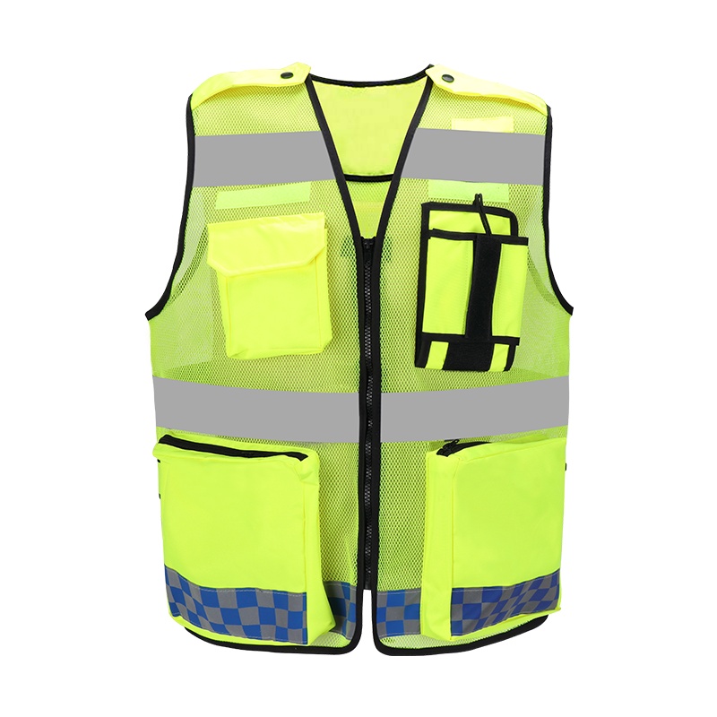 反光背心荧光绿交通指挥服01款反光衣多口袋安全作业夜晚骑行服工地马甲施工背心反光工作服