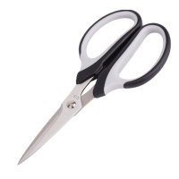 得力 剪刀家用 裁缝剪 厨房剪 办公小剪刀 不锈钢大剪子 6018