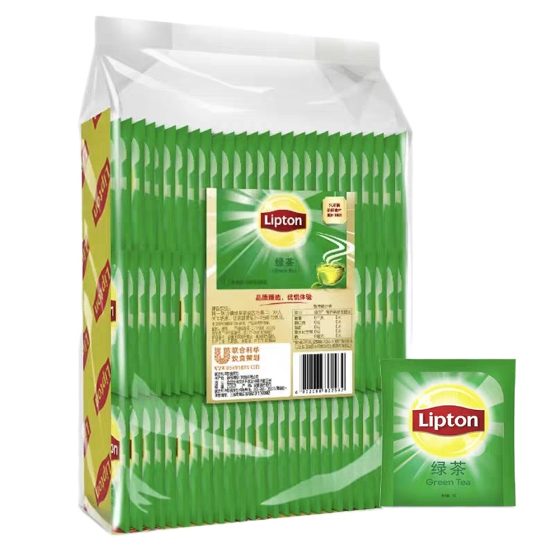 S 立顿绿茶 2g /包 单独包装 80包/盒 整盒装