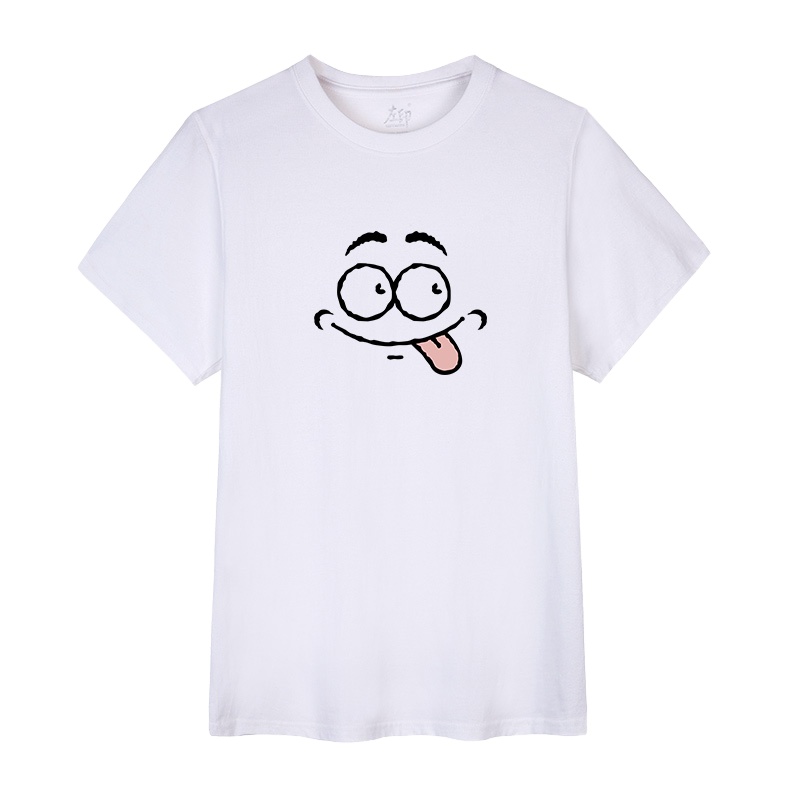 拓路者2020夏季新款原创笑脸印花短袖男女青年潮流休闲百搭宽松T恤