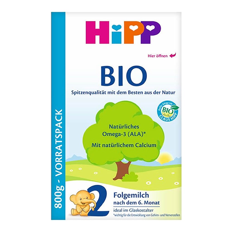 原装进口 德国喜宝Hipp有机婴幼儿牛奶奶粉2段 (6-10个月)600g