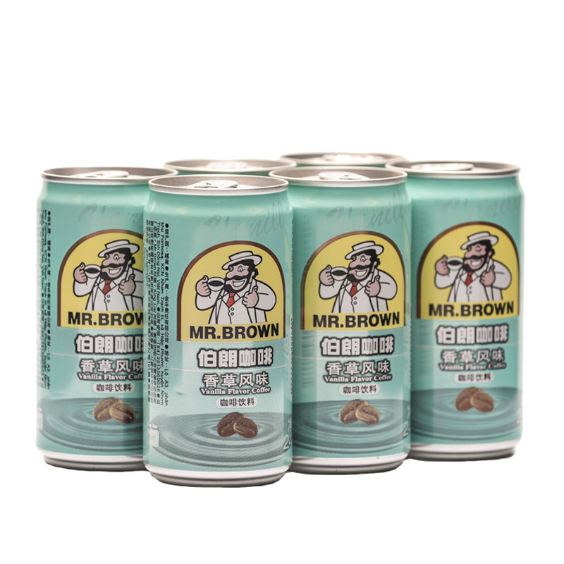 MR.BROWN伯朗咖啡香草风味咖啡饮料240ML*6罐