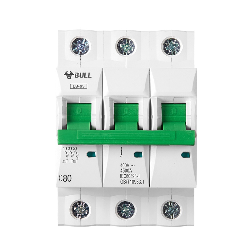 公牛空开空气开关家用单级3p80A小型真空短路过载保护器家用电闸断路器