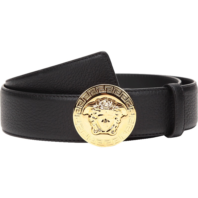 Versace 范思哲 男士牛皮美杜莎头像板扣式皮带腰带 DCU4806 DGOV2