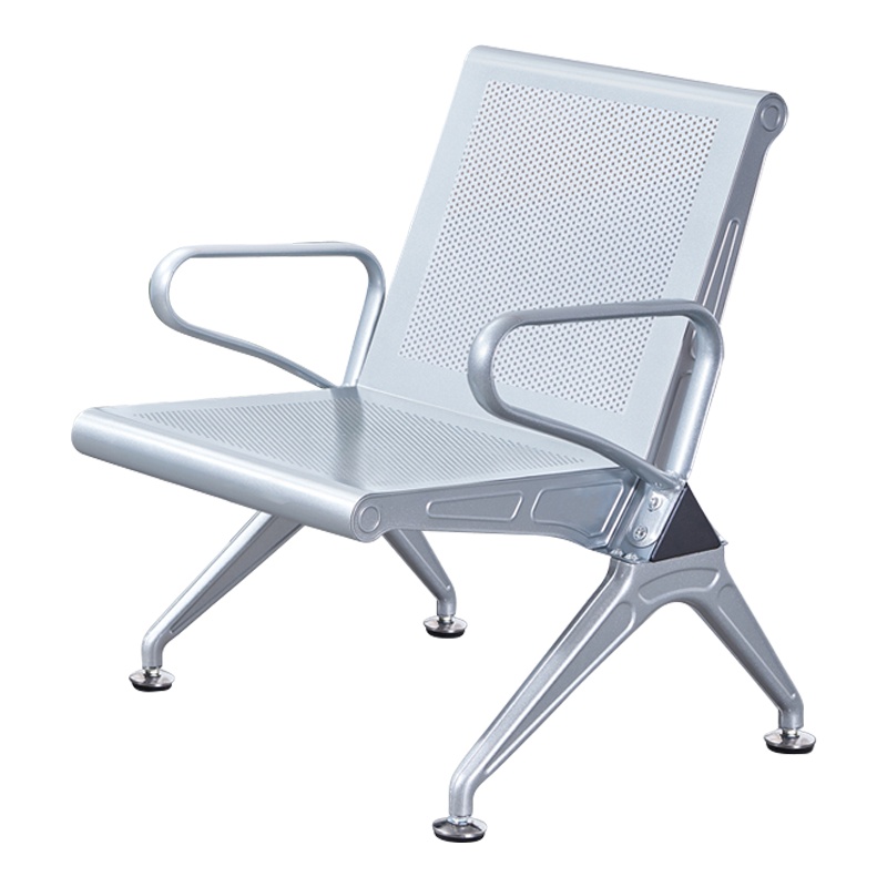 铭威盾三人位加固排椅医院候诊椅输液椅休息联排公共座椅机场椅等候椅不锈钢加厚加固一人位（无皮垫）