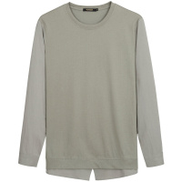 千纸鹤男装2020年春季新款纯色圆领卫衣男青年休闲帅气上衣15401