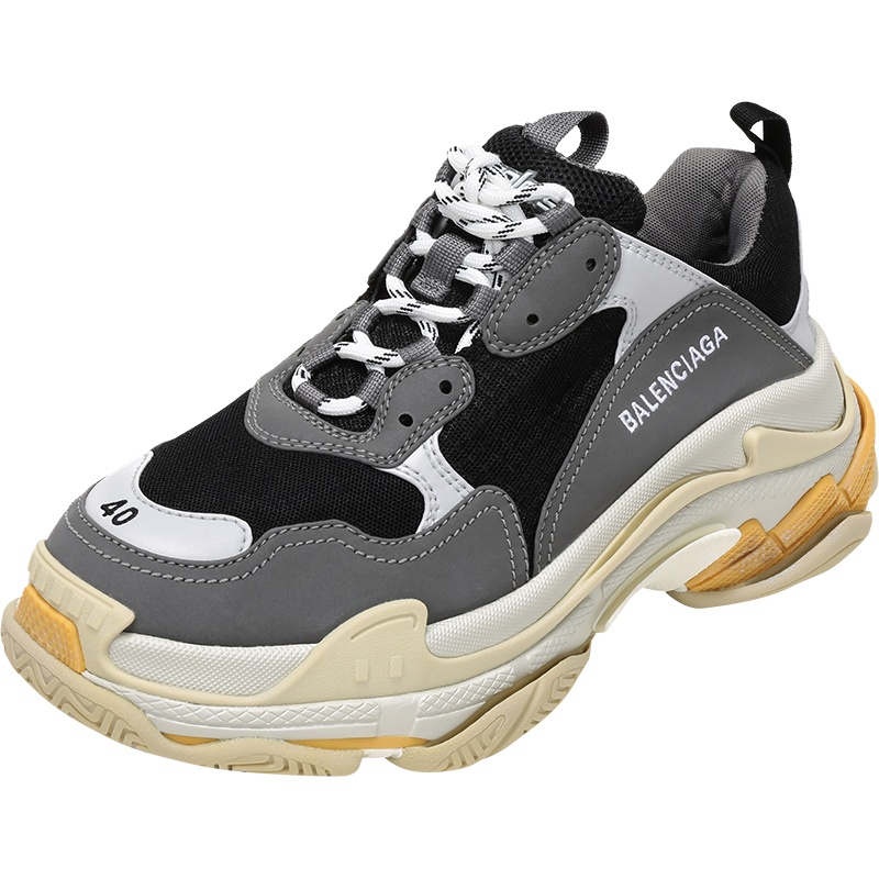 BALENCIAGA 巴黎世家 男士织物配皮网眼系带休闲运动鞋老爹鞋 536737 W09OM