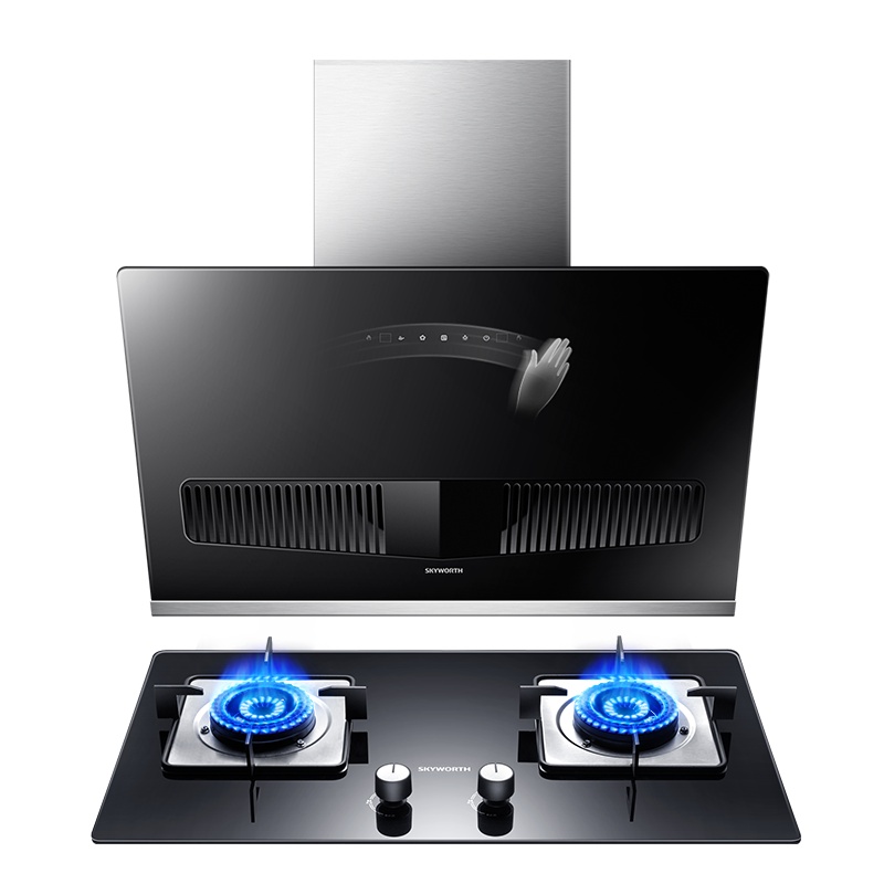 创维(SKYWORTH)油烟机灶具套装 烟灶套装 侧吸式抽油烟机燃气灶套装Y3B+Z30天然气