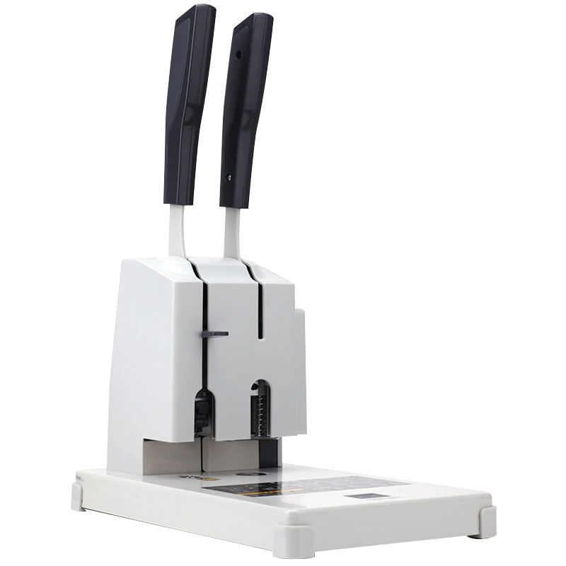 得力deli3886凭证财务装订机档案会计手动打孔热熔铆管装订机