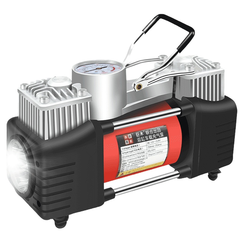巨木 车载双缸充气泵 大功率高压轮胎电动打气加气泵汽车用12v便携式打气筒 双缸充气泵