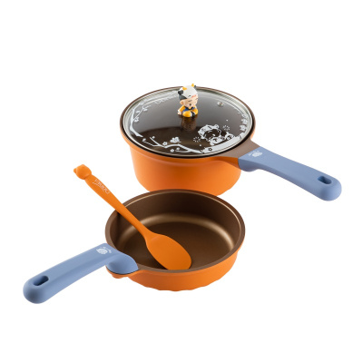 迪迪尼卡一禅小和尚宝宝辅食锅婴儿煎煮一体多功能陶瓷不粘小奶锅