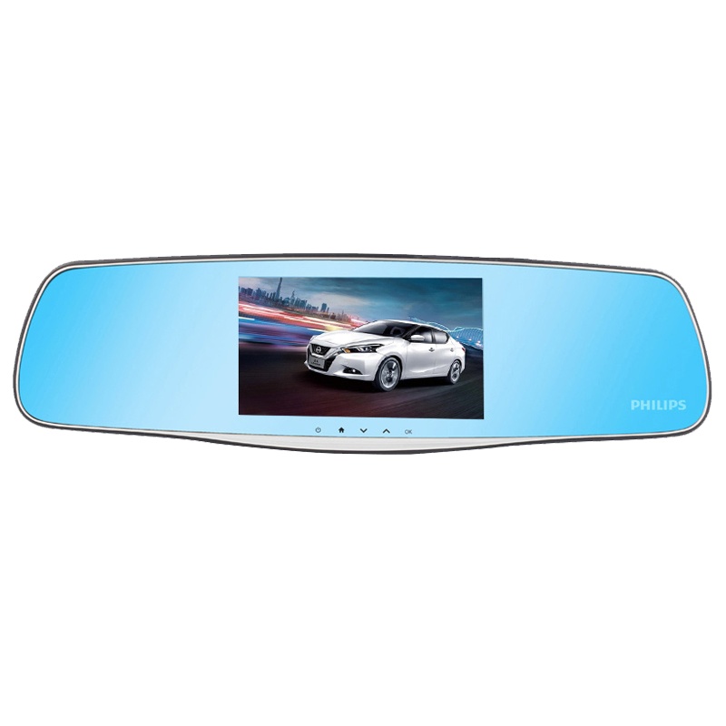 飞利浦(Philips)CVR800行车记录仪前后双镜头高清夜视车载24小时监控倒车影像停车监控 搭配高速TF卡16G