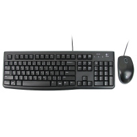 罗技MK120 黑色USB有线键盘鼠标套装笔记本电脑游戏键鼠套装