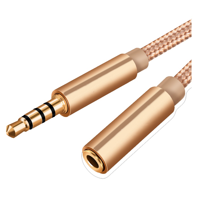 耳机延长线音频加长线转接头手机电脑加长连接线aux插头3.5mm尼龙布铝合金属级音频线音箱公对母耳机延长线ToRomax