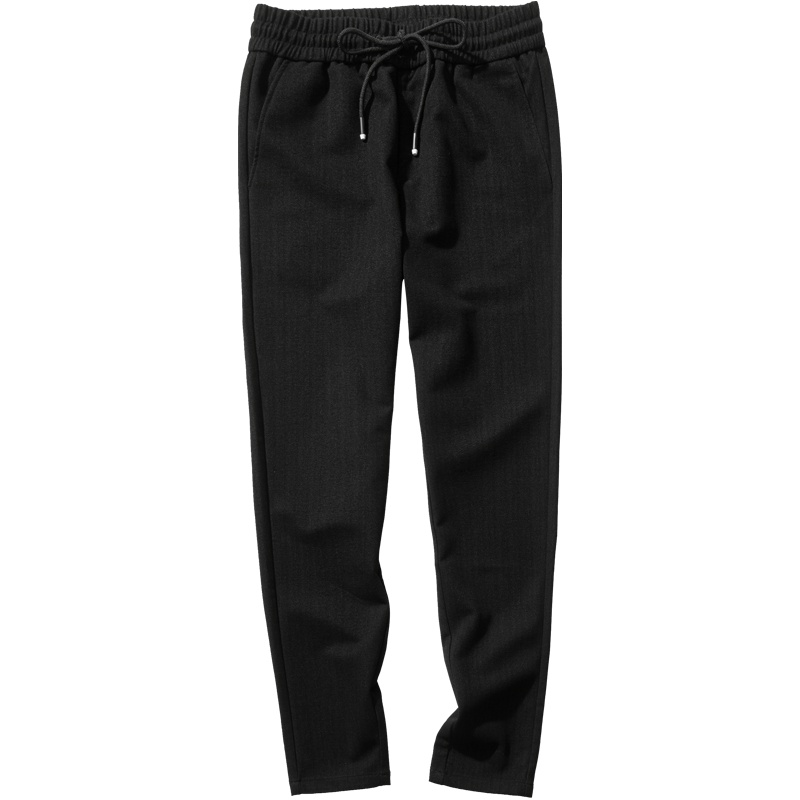 千纸鹤男士休闲裤2018秋季青年学生韩版修身显瘦小脚长裤子90060