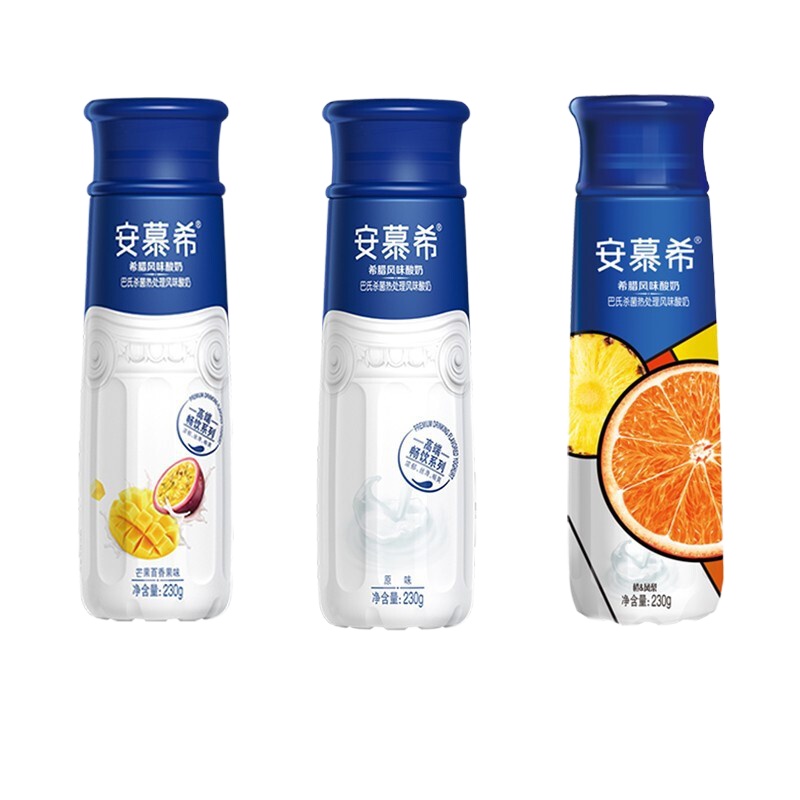 伊利 安慕希希腊风味酸奶 橙凤梨果肉酸奶 230g*10瓶
