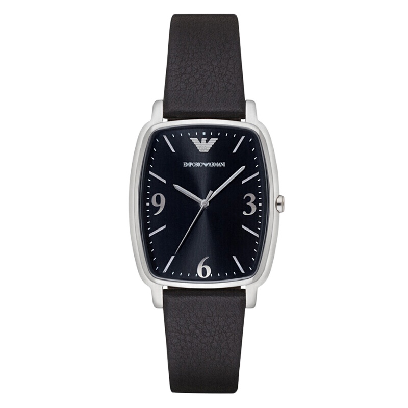 阿玛尼（ARMANI）手表 方形表盘简约时尚男款石英皮带腕表 AR2490