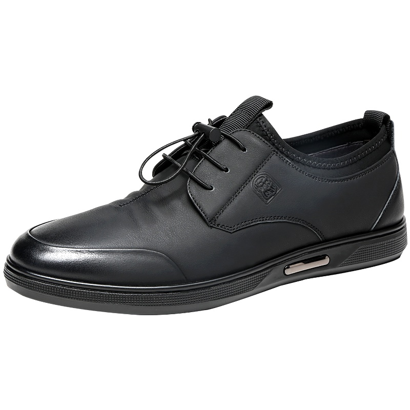 老人头皮鞋男士头层牛皮商务休闲鞋时尚潮流舒适板鞋软底软面男鞋