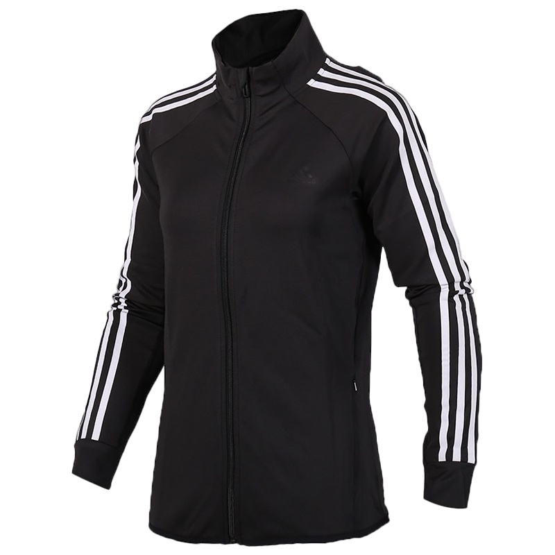 阿迪达斯(adidas)女士常规款立领训练针织运动夹克 BK7680