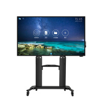 Philips/飞利浦 75英寸4K智能会议平板显示器无线投影商务培训教学互动电子白板触摸一体机 75BDL3001T 含移动推车