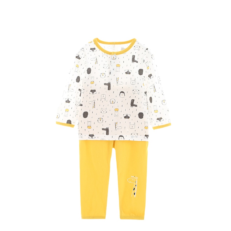 猫人儿童夏季家居服全棉薄款长袖睡衣套装男童女童空调服