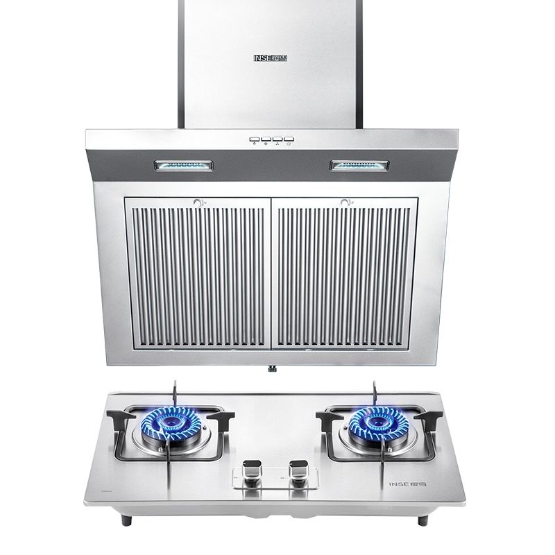 樱雪(INSE)13立方抽油烟机侧吸油烟机燃气灶双灶4.5KW猛火力烟灶套装H1221W(Q)+Q1809(G)天然气