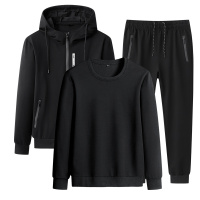 YIBULUOTUO 秋季纯棉运动套装男女同款情侣休闲连帽晨跑健身女修身情侣韩版套装