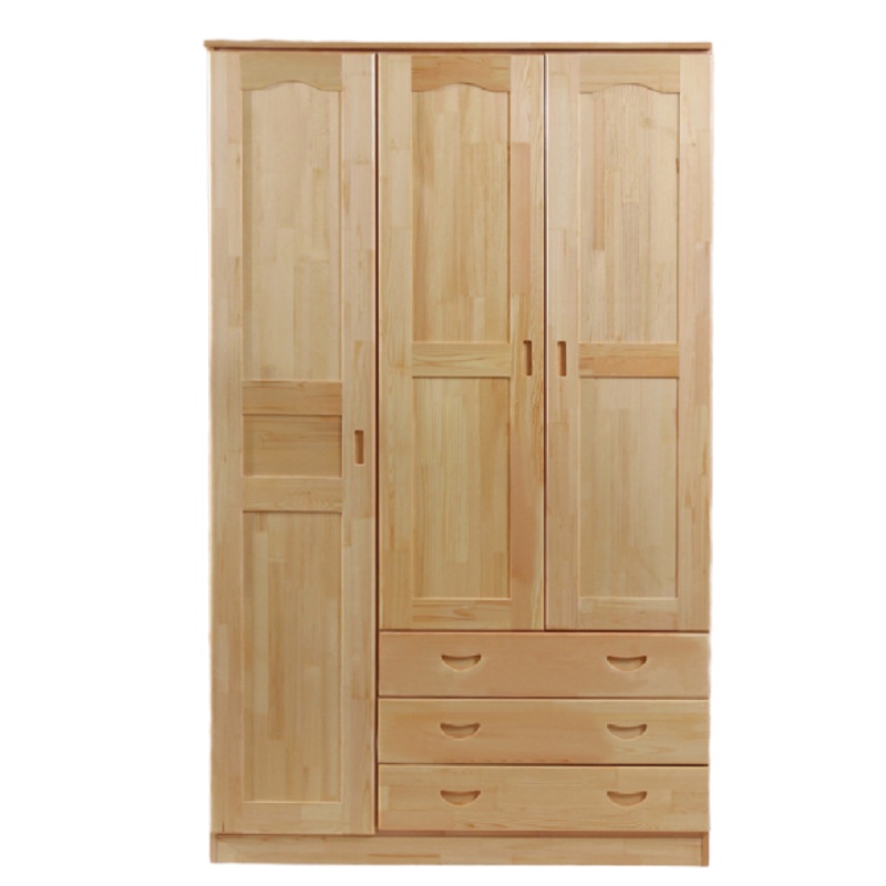 心业实木三门衣柜XY-SYG3衣柜储物柜  此产品单件不出售批量请联系客服