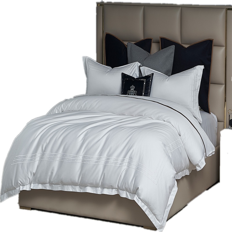 康尔馨2021春夏新品100S长绒棉八件套全棉床单被套纯棉床上用品-劳伦斯四件套