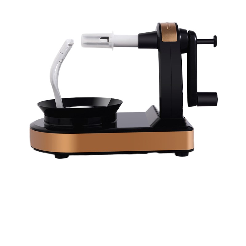 削柿子皮机器 去皮机纳丽雅(Naliya)商用削皮机做柿饼水果多功能快速旋。? 土豪金单机黑色+切果器-F03