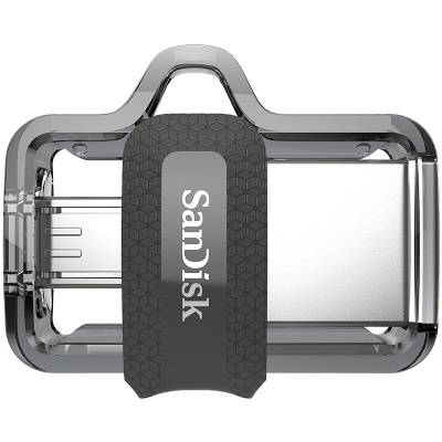 闪迪(SanDisk) 64GB Micro USB3.0 U盘 DD3酷捷 黑色 读速150MB/s 安卓手机平板三用