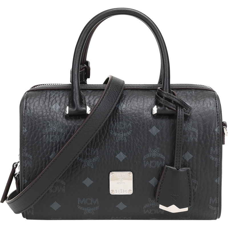 MCM 女士 涂层帆布配皮手提单肩斜挎包波士顿包 MWBAASE02