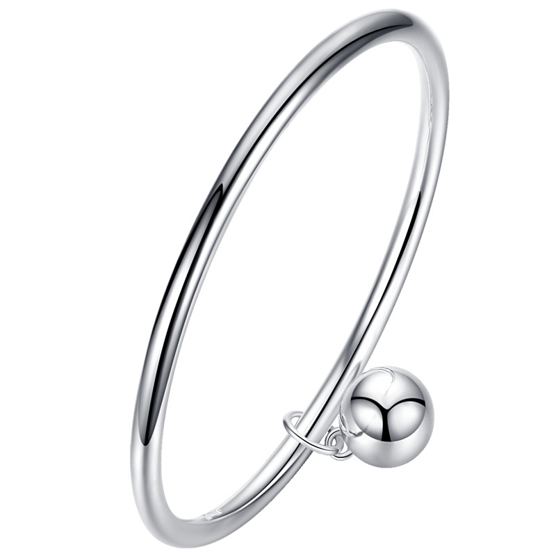佰色传情(BRIR)S9999足银纯银手镯女士宫铃首饰网红镯子年轻小众设计