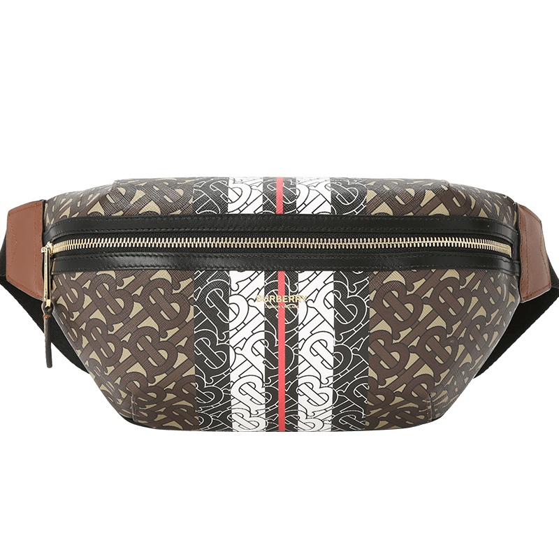 预订 BURBERRY 博柏利 TB LOGO 腰包 斜挎包8021483 银扣