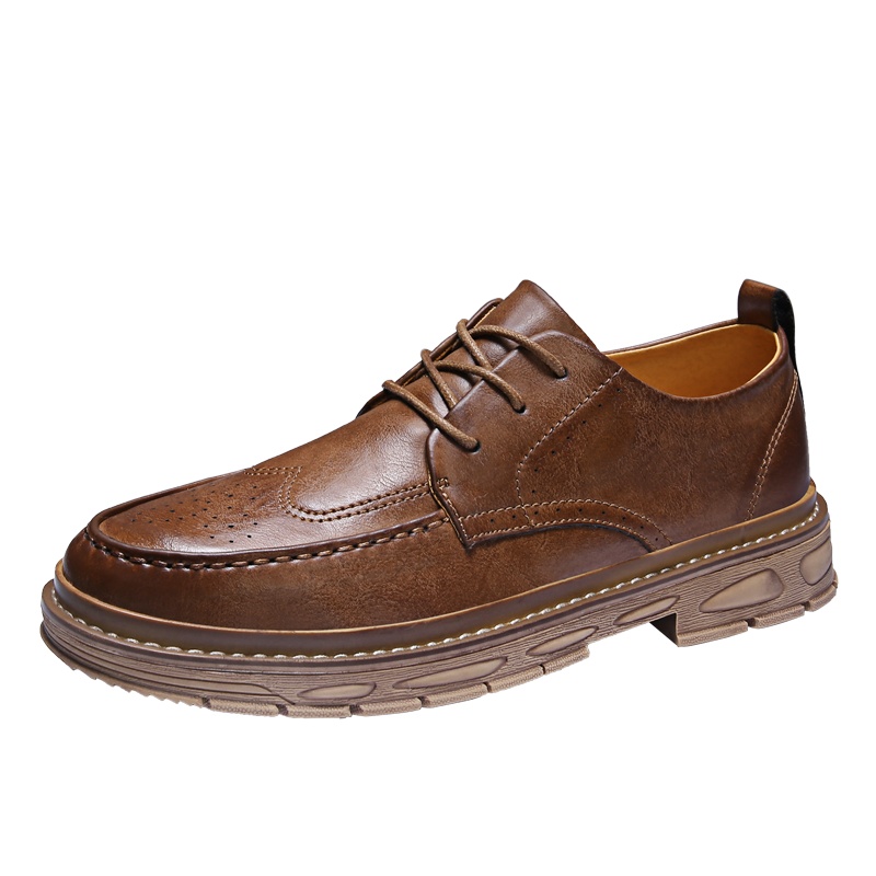 艾斯臣 acsec 皮鞋男士商务休闲皮鞋新品时尚百搭正装舒适透气增高小皮鞋男