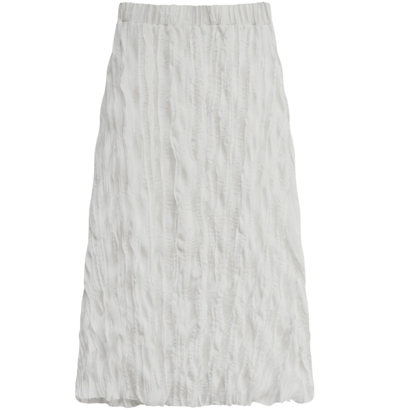 OtherMix韩系半身裙2021年新款褶皱设计感Chic新潮春季a字长裙子