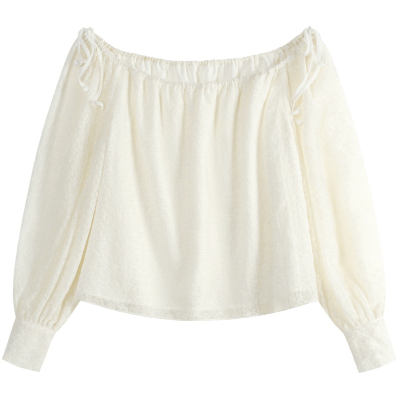 OtherMix甜心少女雪纺衫2021年新款设计感洋气丝绒打底娃娃衫上衣