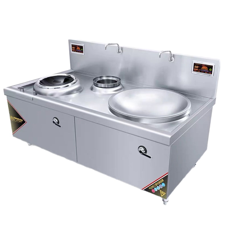 企购优品 一锅一炒商用不锈钢 电磁炉 30KW 2.1*1.1*0.8m 大锅直径0.8米