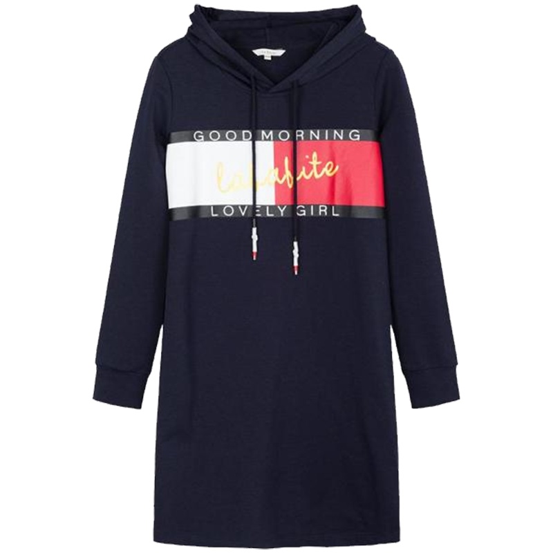 【热卖】卫衣裙拉夏贝尔拉贝缇2019女装新款春秋季小个子中长款连衣裙子60006256