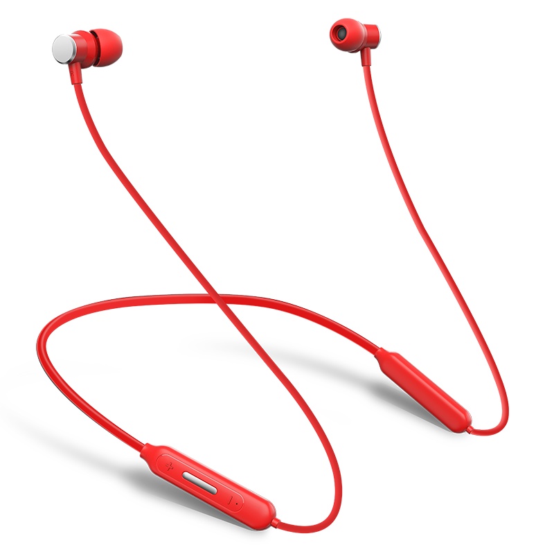 海威特 I31 无线蓝牙耳机 运动 跑步 磁控开关 入耳颈挂式 双耳塞 重低音 耳麦 苹果安卓手机通用 红色
