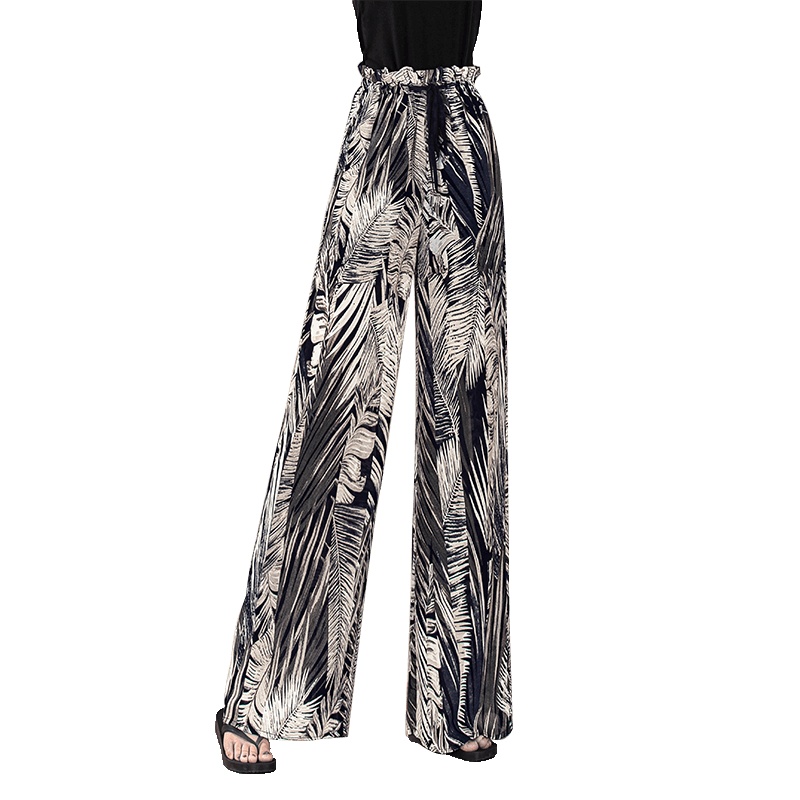 丝柏舍2020春时尚民族风波西米亚高腰阔腿度假休闲裤S01B0589K