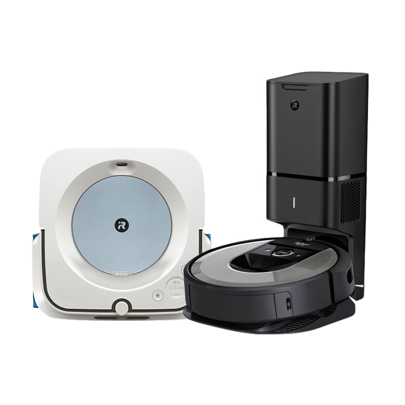 美国艾罗伯特 智能扫擦组合 自动集尘智能全自动家用拖地洗地吸尘器扫拖一体 iRobot i7+扫地机&m6拖地机
