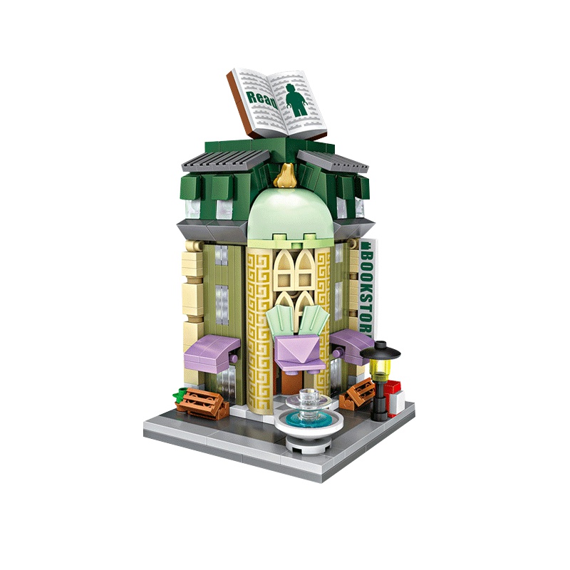 loz微颗粒小颗粒钻石积木儿童拼插迷你街景系列玩具女孩6-14岁塑料小颗粒男孩礼物 #1642游戏厅（371颗粒）