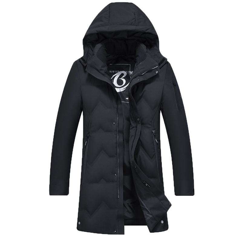 冰洁 2020冬季新款中长款羽绒服男士中年加厚连帽商务休闲冬装保暖外套