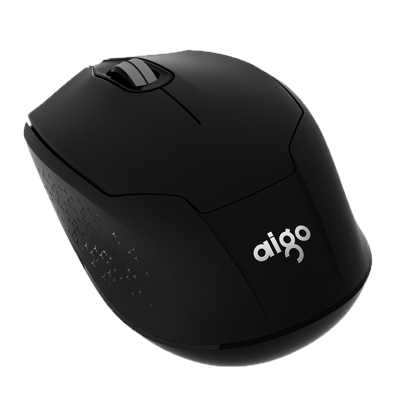 爱国者(aigo) 2.4G无线鼠标 办公鼠标安静鼠标 右手鼠标 超薄便携笔记本IPAD通用 简约时尚M33 黑色