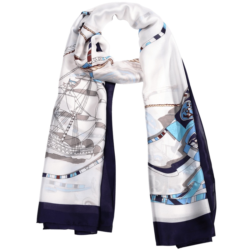 高尔夫GOLF时尚女士丝巾出游防晒围巾空调披肩柔软亲肤丝滑优雅长丝巾潮流女