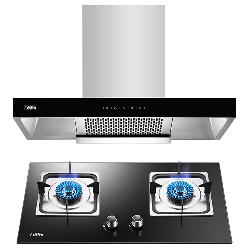 万家乐（Macro）爆炒风 欧式油烟机IET82+KA21B 燃气灶具（液化气）